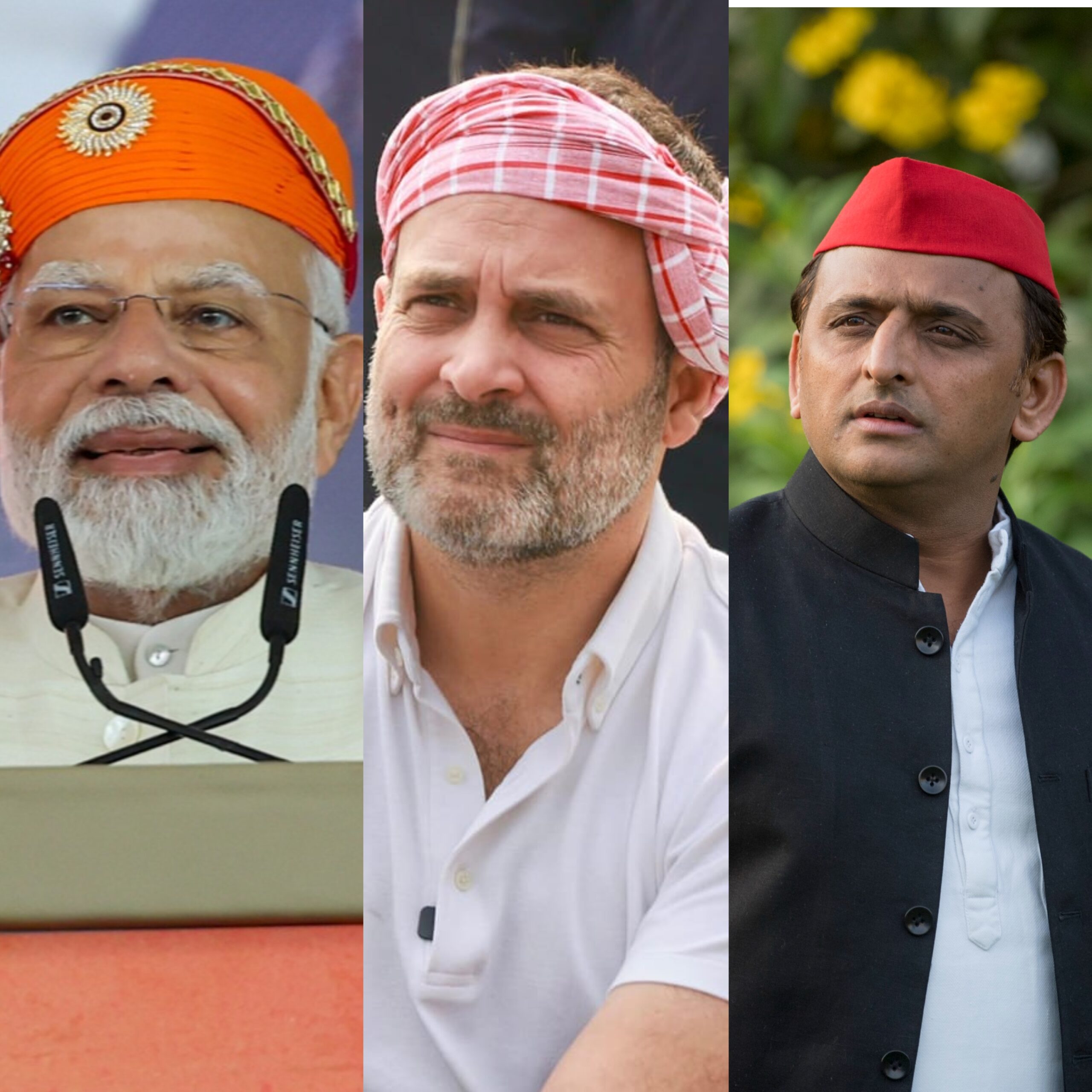 Narendra Modi, Rahul Gandhi and Akhilesh Yadav