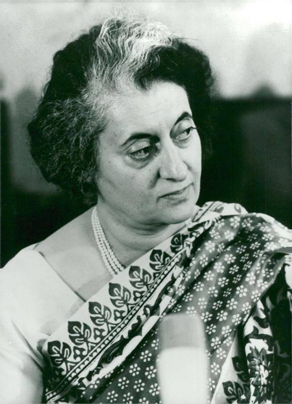 Former prime minister Indira Gandhi